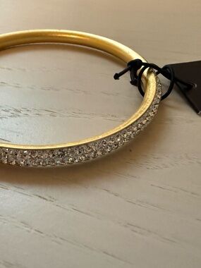 Kate Spade  Gold & Crystal-Accented Bangle Bracelet
